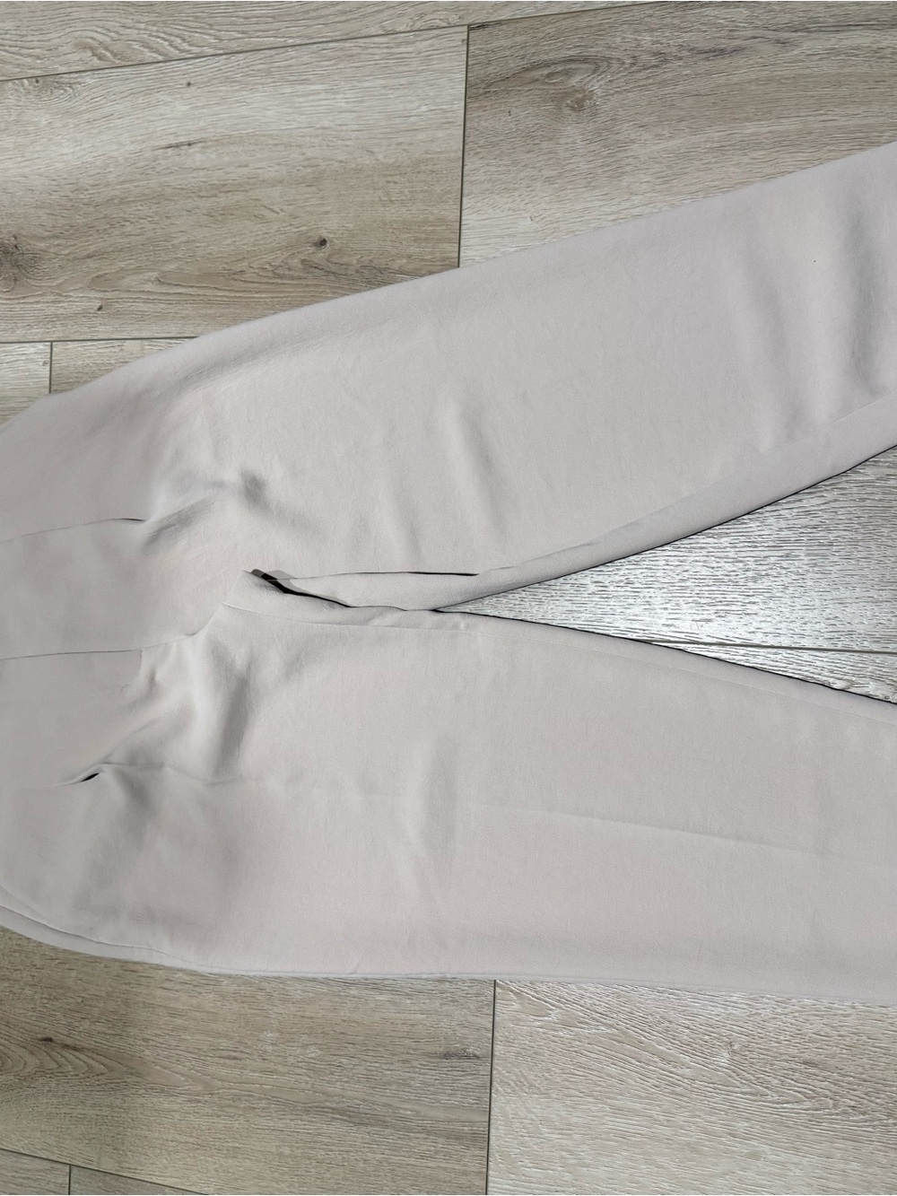 Classic High-Waist Trousers in Light Beige